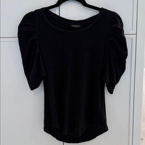 Liverpool Black Puff-Sleeve Crewneck Top. Size XS. Very good condition